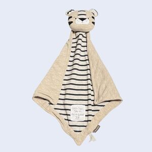 Demdaco Tiger Lovey Security Blanket Plush Baby Rattle Toy Stuffed Animal